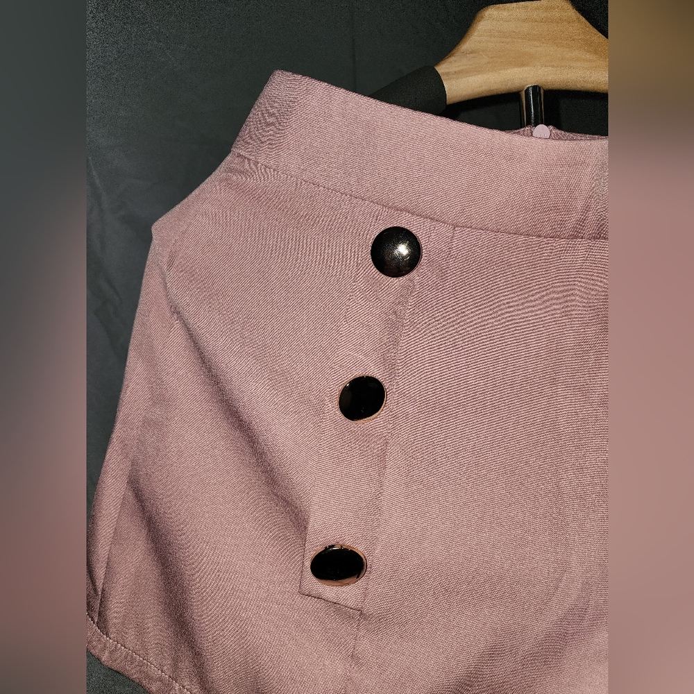 Shein Womens size medium Pink Shorts Sailor Buttons - Picture 2 of 6